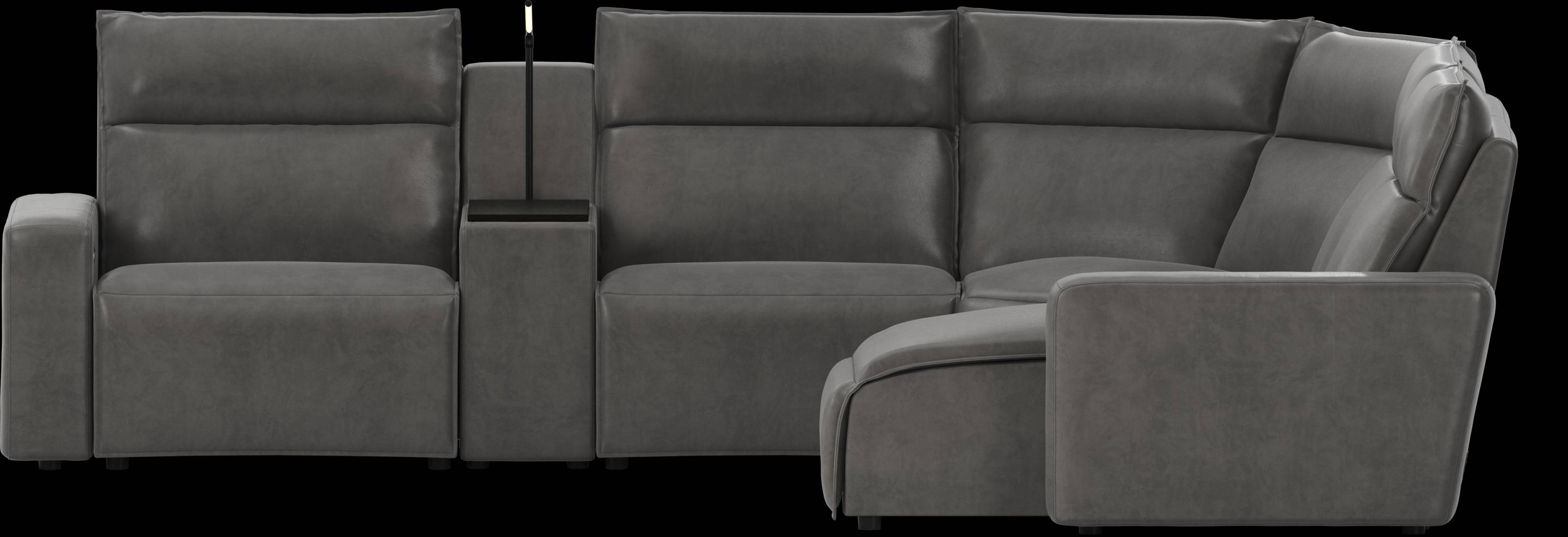 Charcoal 6 Pc Dual Power Reclining ModularTwo - Thumbnail - Image 3