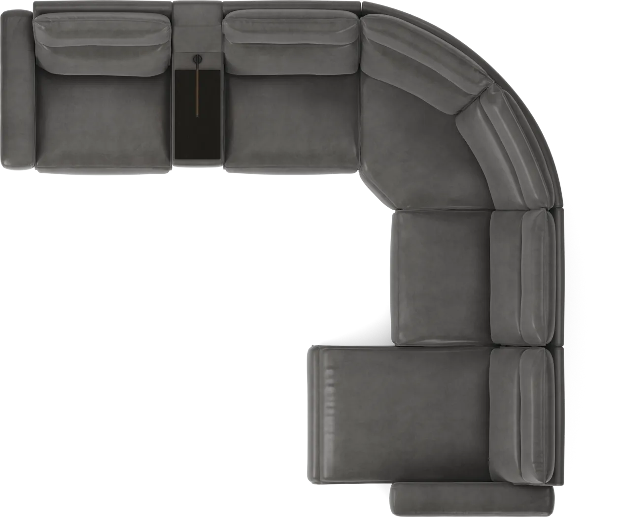 Charcoal 6 Pc Dual Power Reclining ModularTwo - Image 6