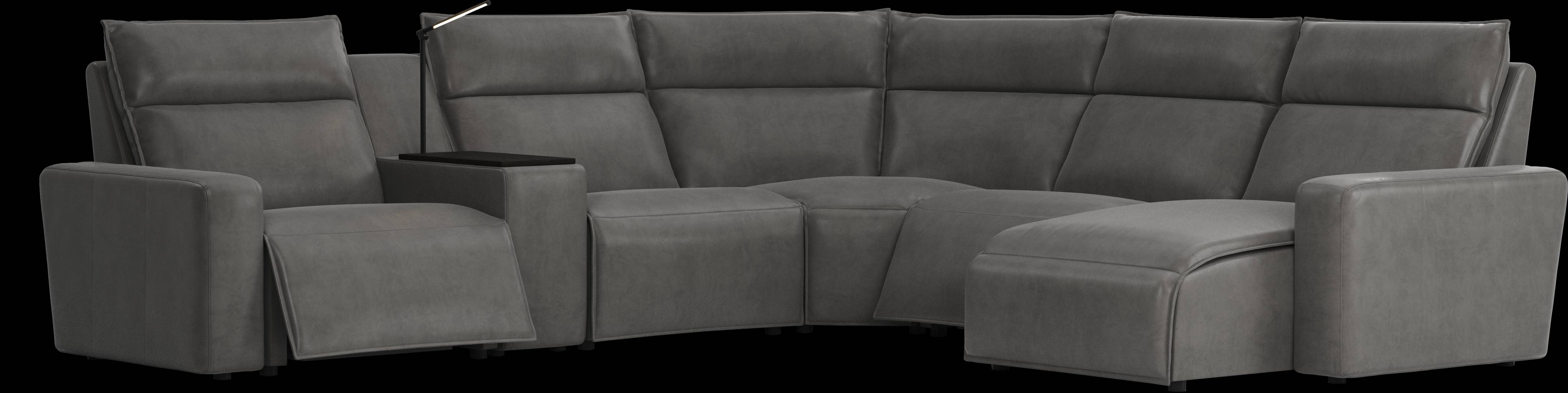 Charcoal 6 Pc Dual Power Reclining ModularTwo - Thumbnail - Image 1