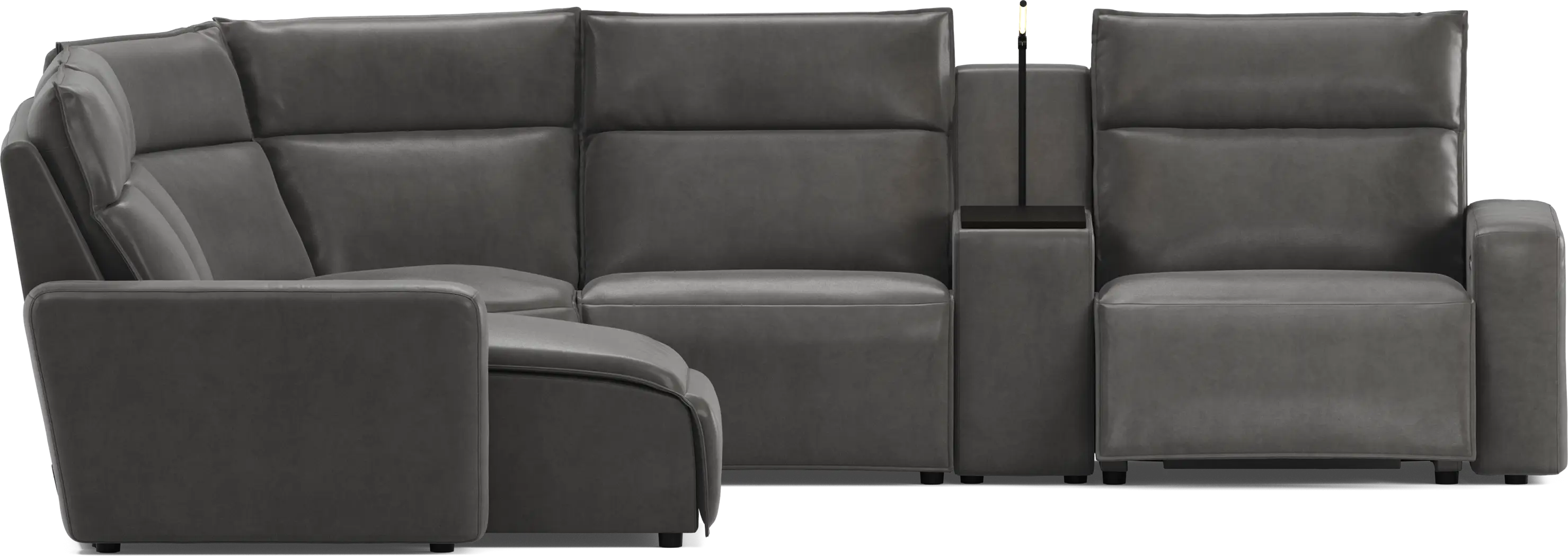 Charcoal 6 Pc Dual Power Reclining ModularTwo - Image 5