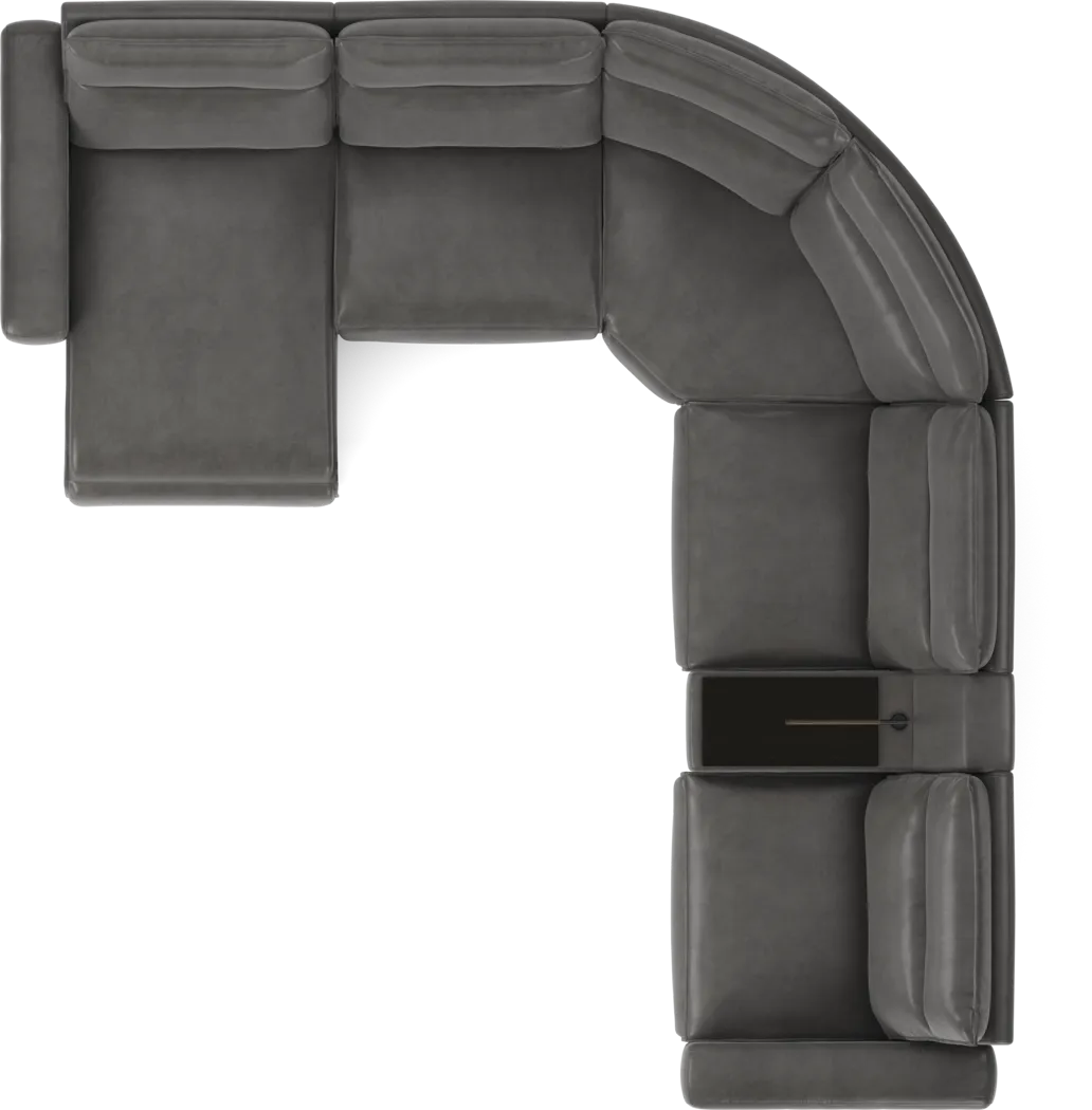 Charcoal 6 Pc Dual Power Reclining ModularTwo - Image 6