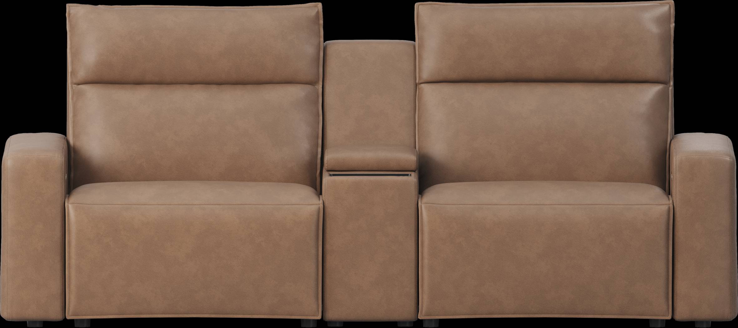 Saddle 3 Pc Dual Power Reclining ModularTwo with Media Console - Thumbnail - Image 4