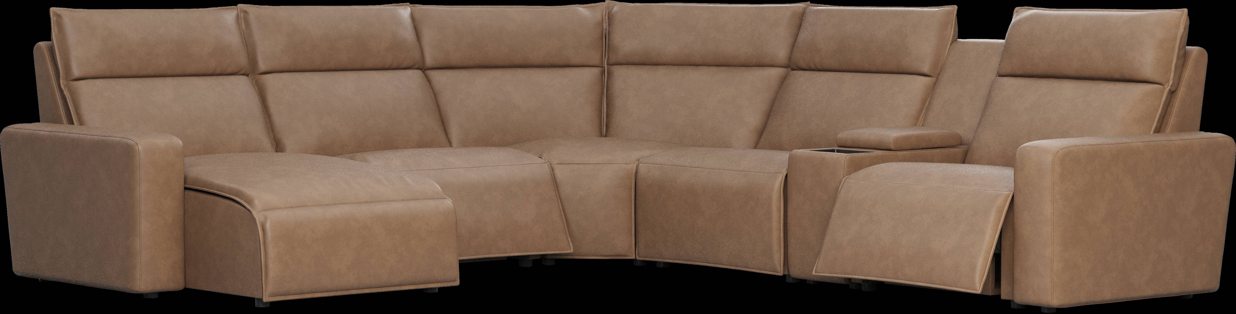 Saddle 6 Pc Dual Power Reclining ModularTwo - Thumbnail - Image 1