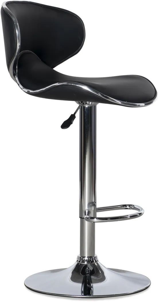 Moeta Black Desk Stool - Thumbnail - Image 4