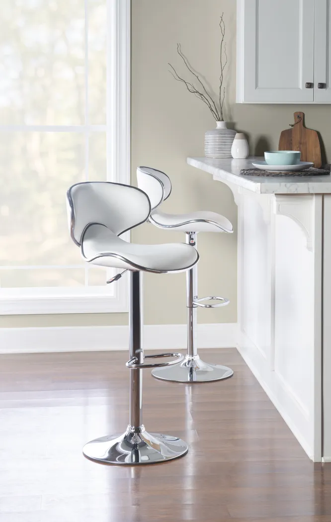 Moeta White Desk Stool - Thumbnail - Image 4