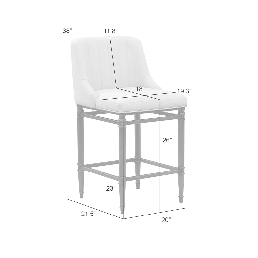 Mofa Blue Counter Height Stool - Image 7