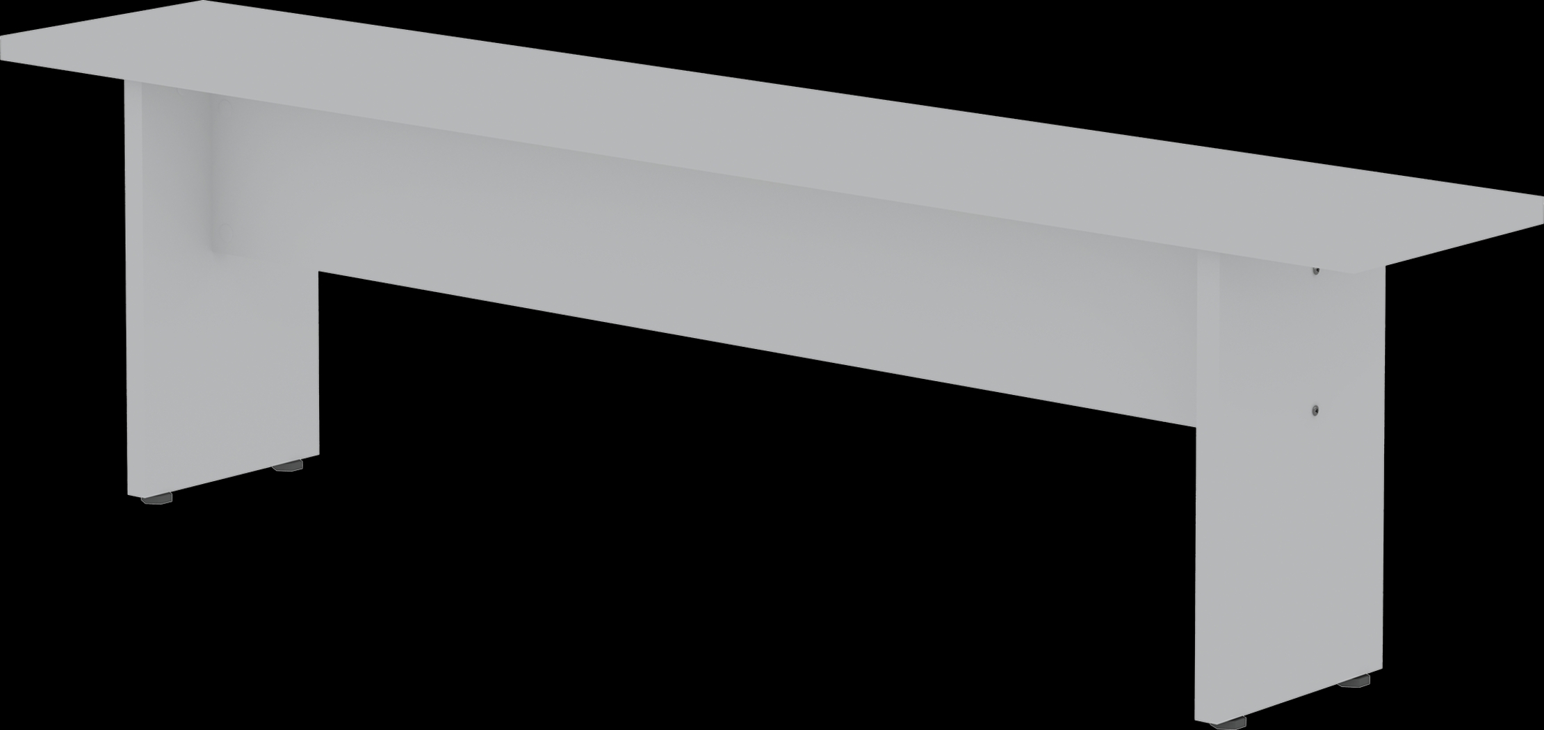 Mokema White Dining Bench - Thumbnail - Image 1