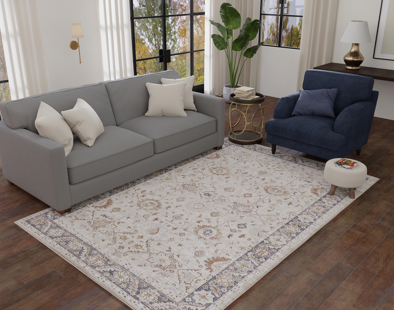 Moleah Ivory 5'3 x 7'10 Rug - Thumbnail - Image 2