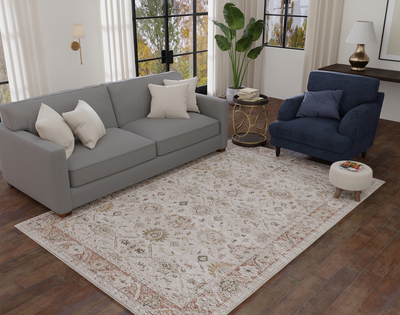 Moleah Red 5'3 x 7'10 Rug - Thumbnail - Image 2