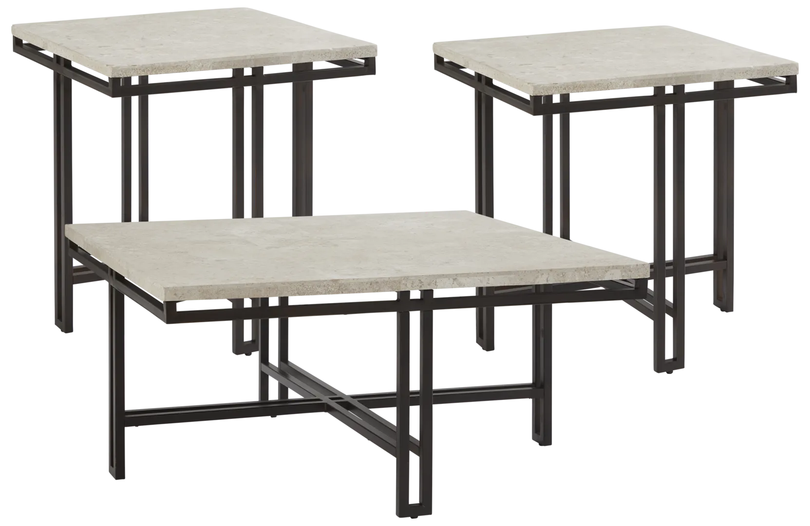 beige 3 pc table set