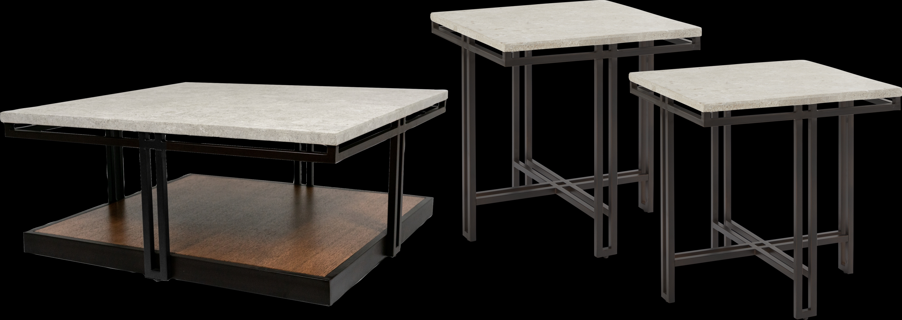 Molino Beige 3 Pc Table Set - Thumbnail - Image 1