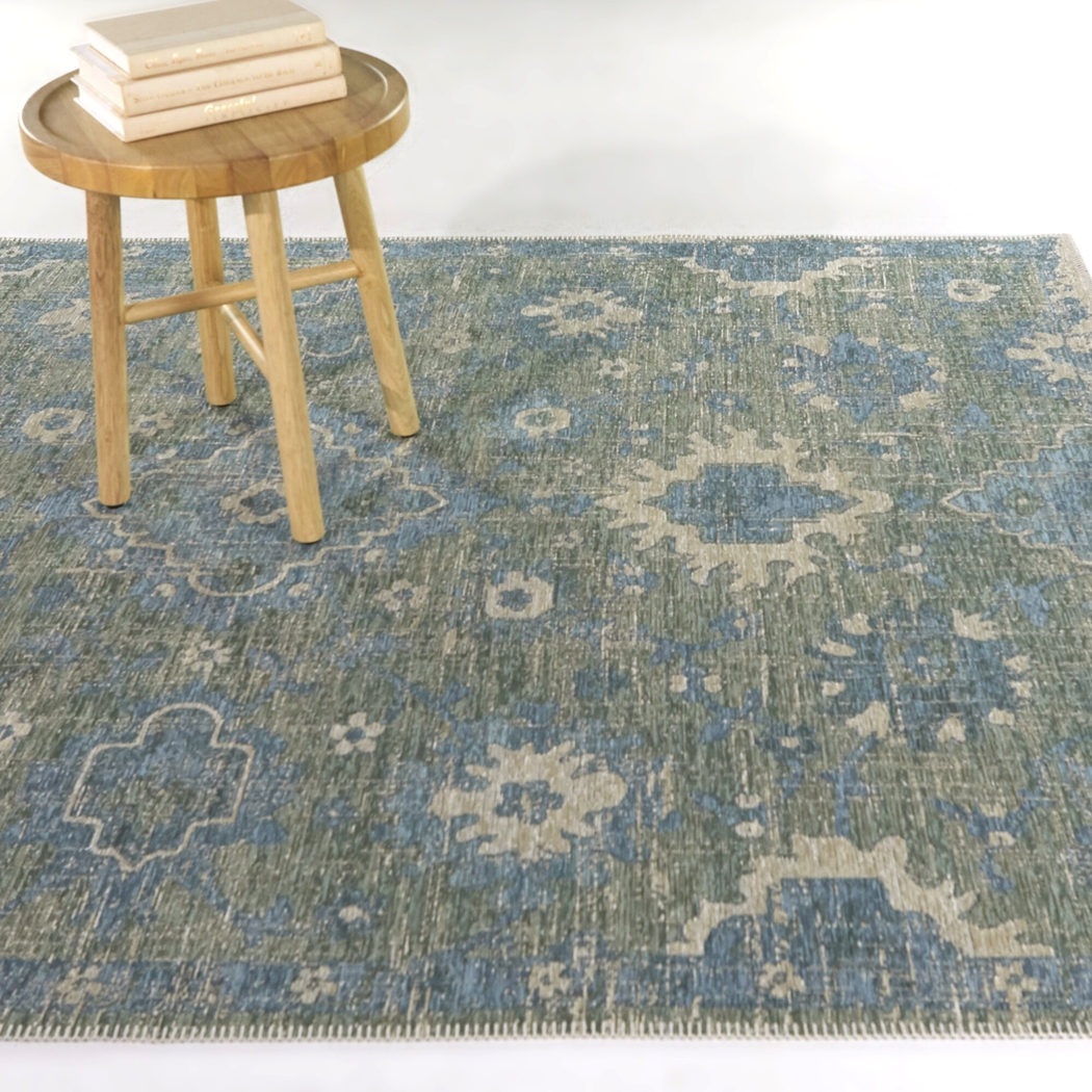 Mollea Blue 5'3 x 7' Rug - Thumbnail - Image 2
