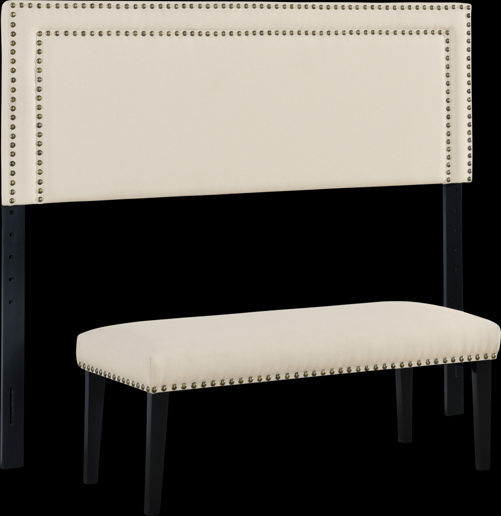 Mollywoods Cream Queen Headboard and Bench - Thumbnail - Image 2