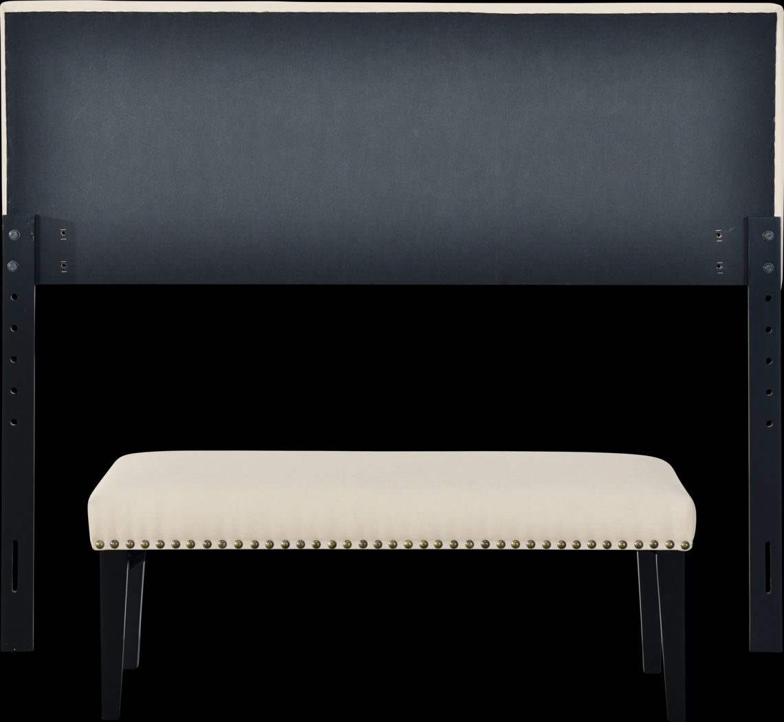 Mollywoods Cream Queen Headboard and Bench - Thumbnail - Image 4