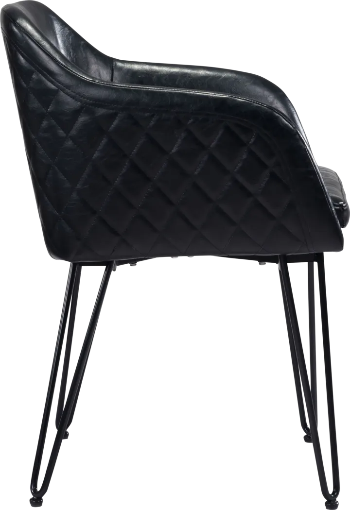 Momoko Black Dining Chair, Set of 2 - Thumbnail - Image 2