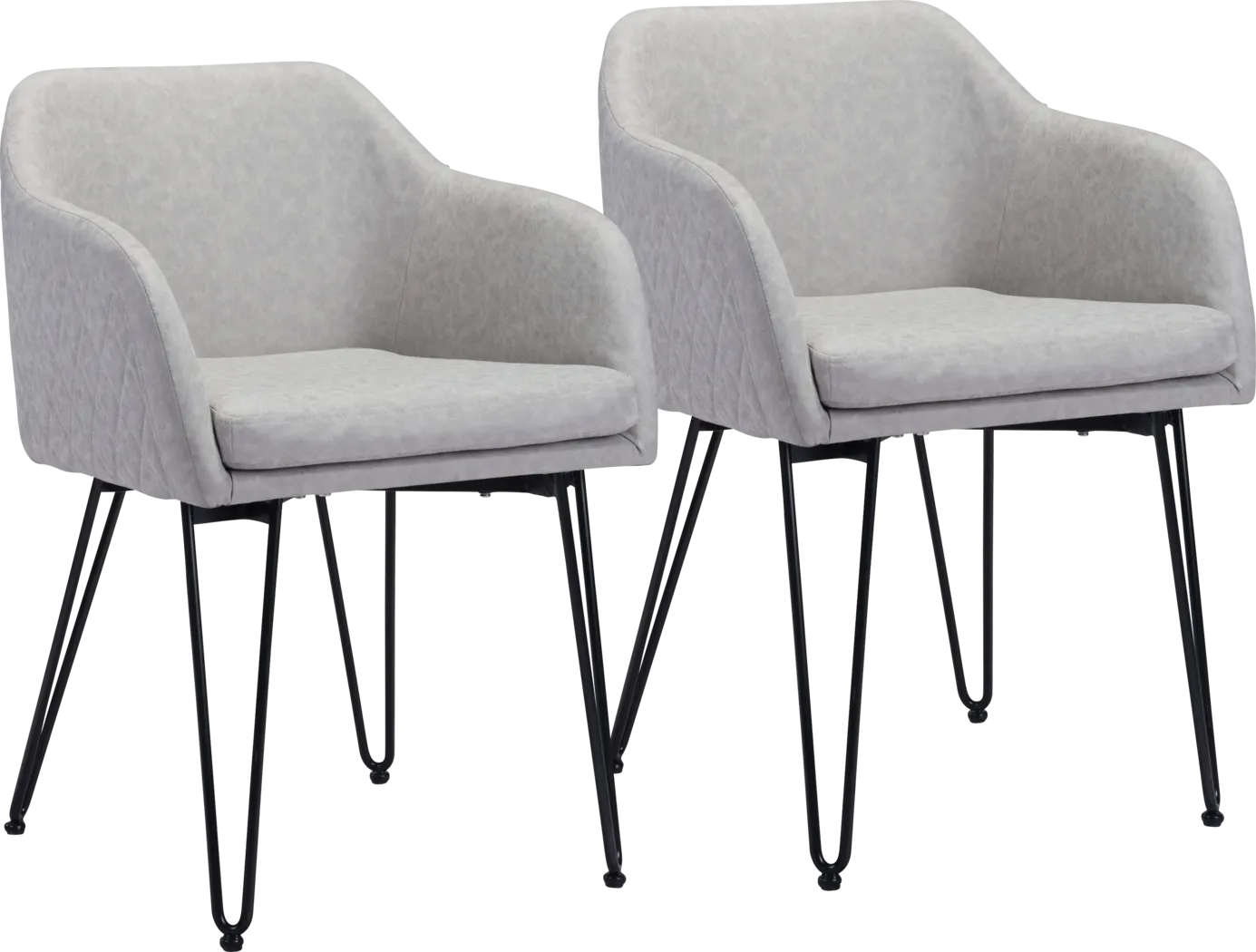 Momoko Gray Dining Chair, Set of 2 - Thumbnail - Image 1