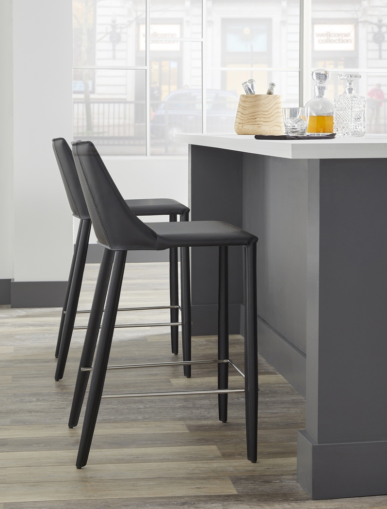 Monagin Black Counter Stool - Thumbnail - Image 3