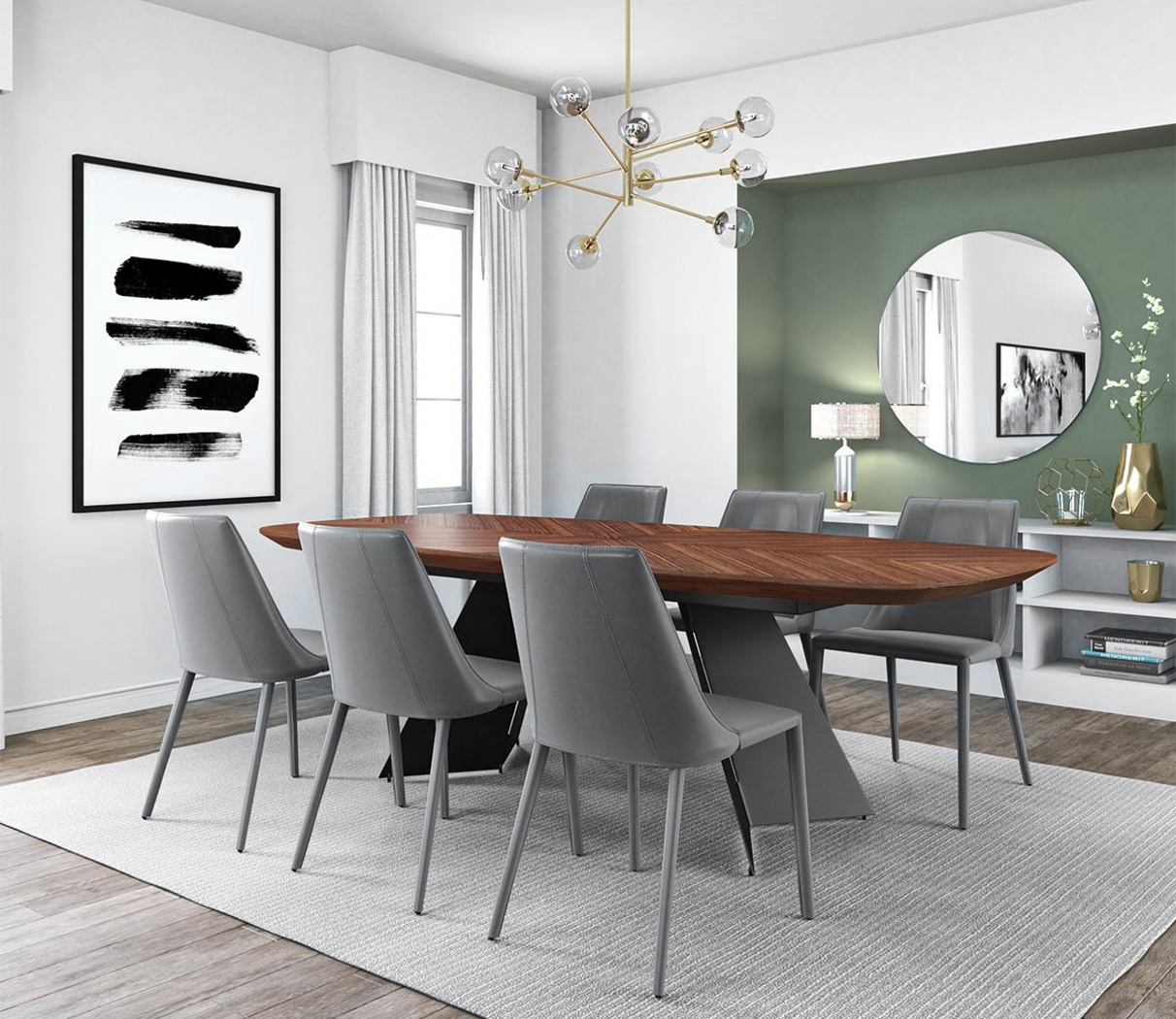 Monagin Gray Side Chair - Thumbnail - Image 2