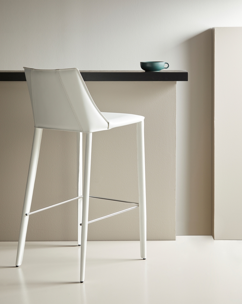 Monagin White Bar Stool - Thumbnail - Image 2