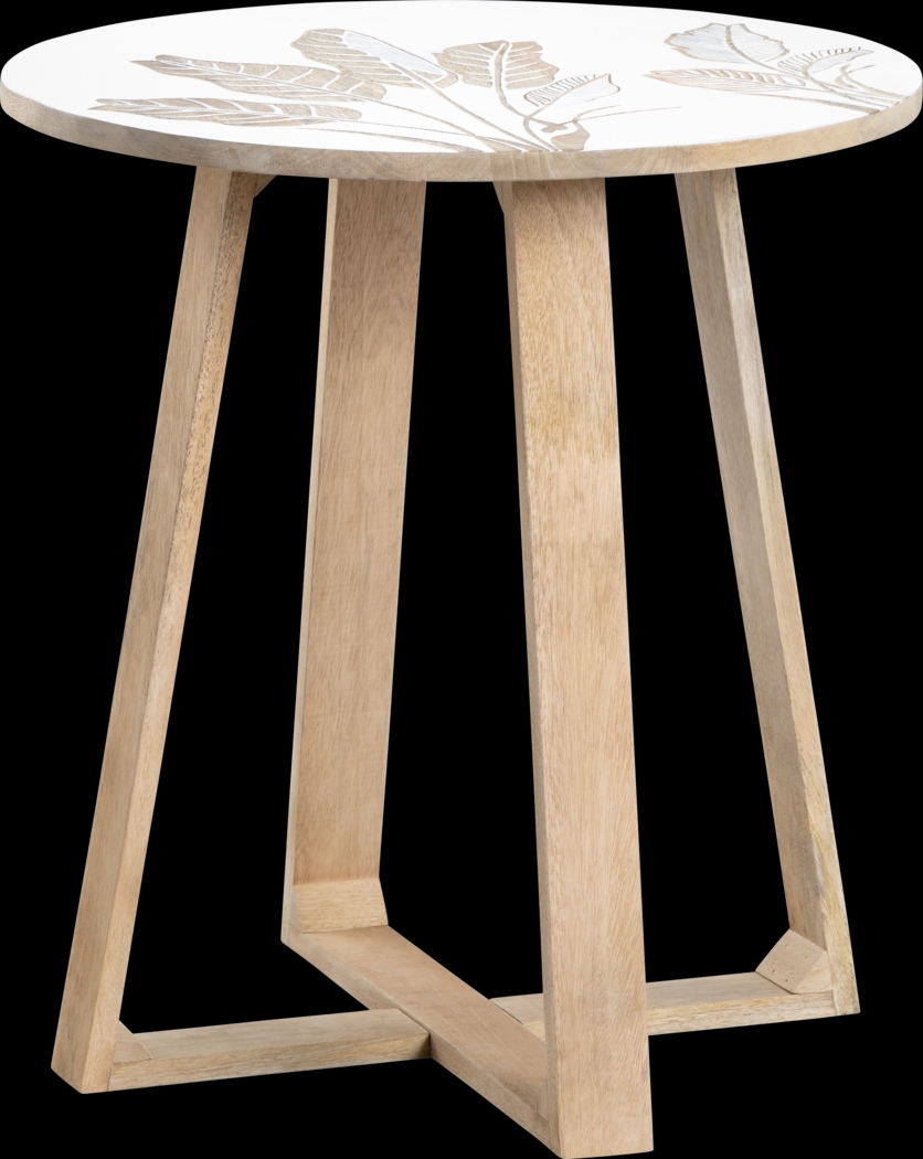 Monahan White End Table - Thumbnail - Image 1