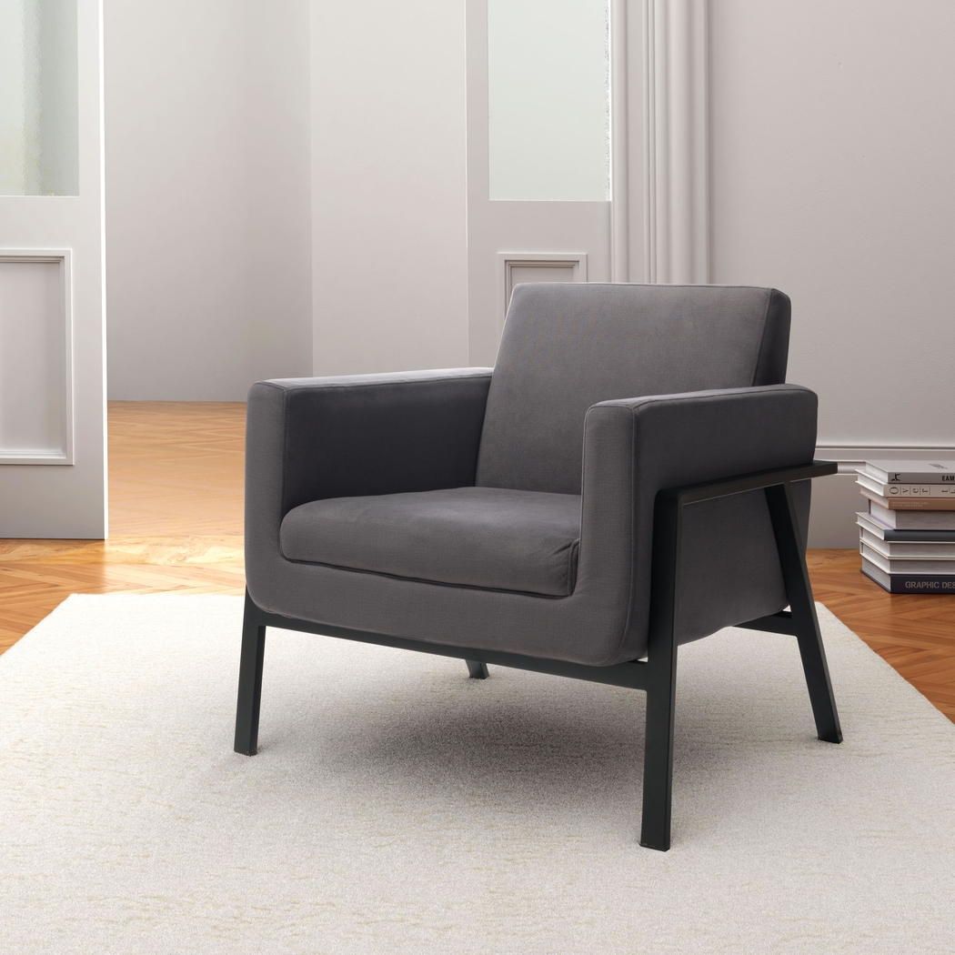 Monasty Gray Accent Chair - Thumbnail - Image 5