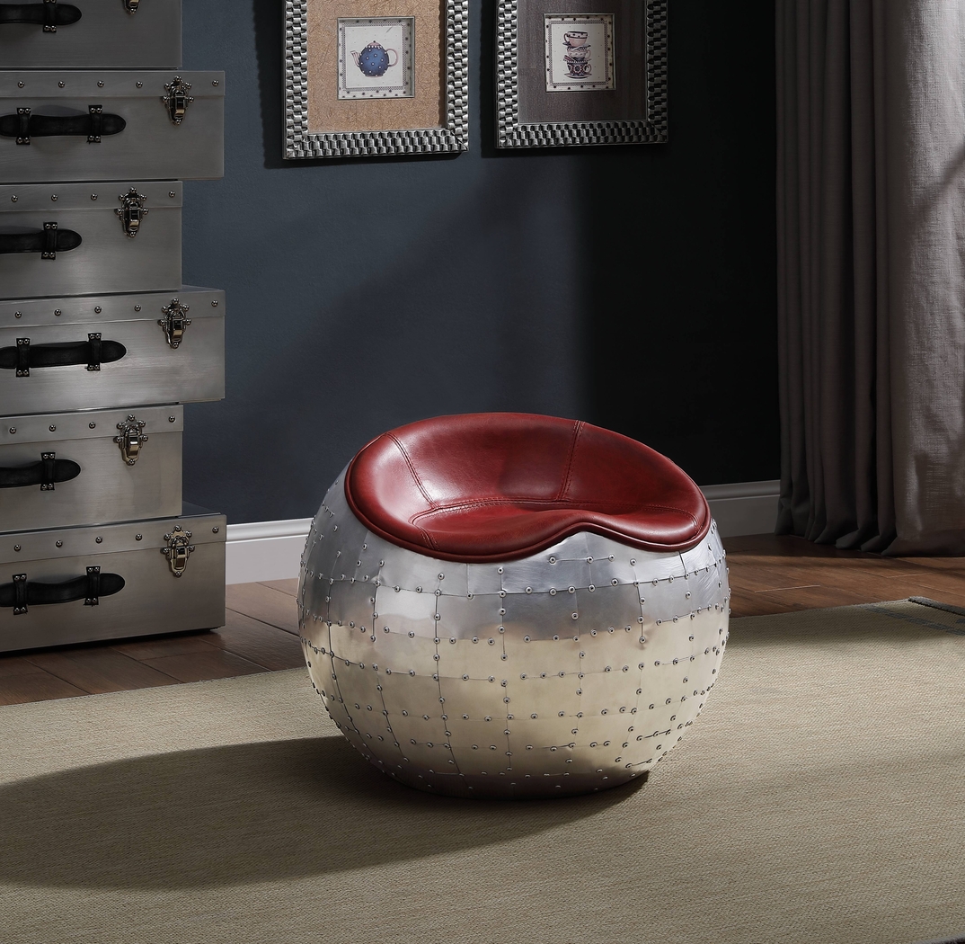 Montania Red Accent Ottoman - Thumbnail - Image 5