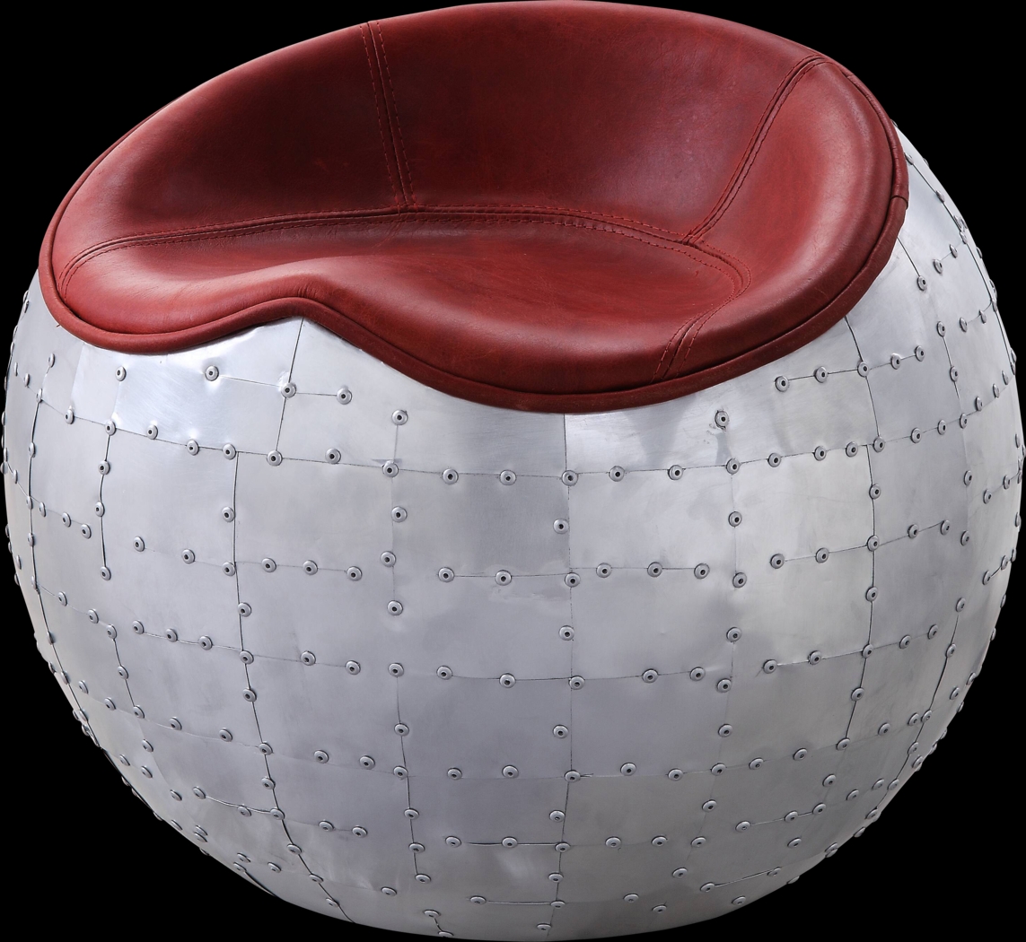 Montania Red Accent Ottoman - Thumbnail - Image 1