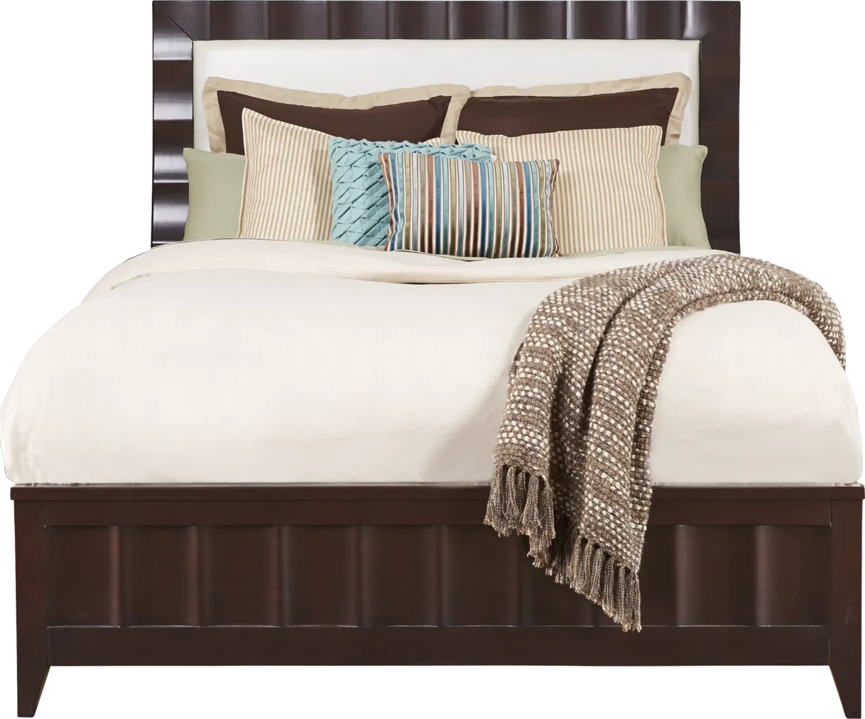 Mondavi Espresso 3 Pc King Bed with Pearl Inset - Thumbnail - Image 1