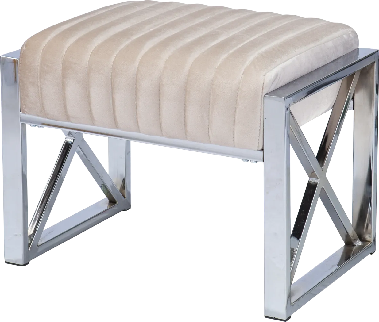 Moniteau Champagne Accent Chair With Ottoman - Thumbnail - Image 3