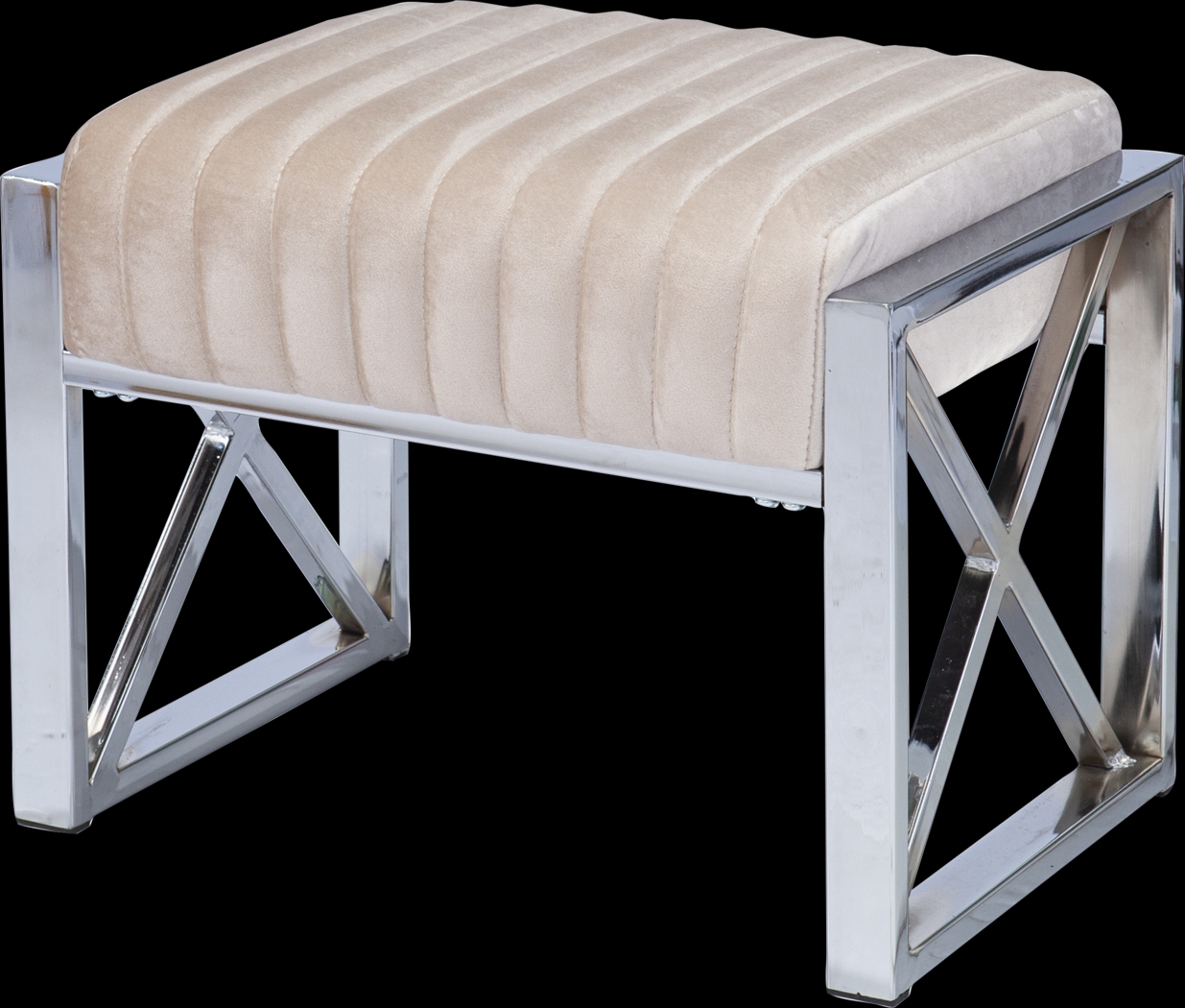 Moniteau Champagne Ottoman - Thumbnail - Image 1