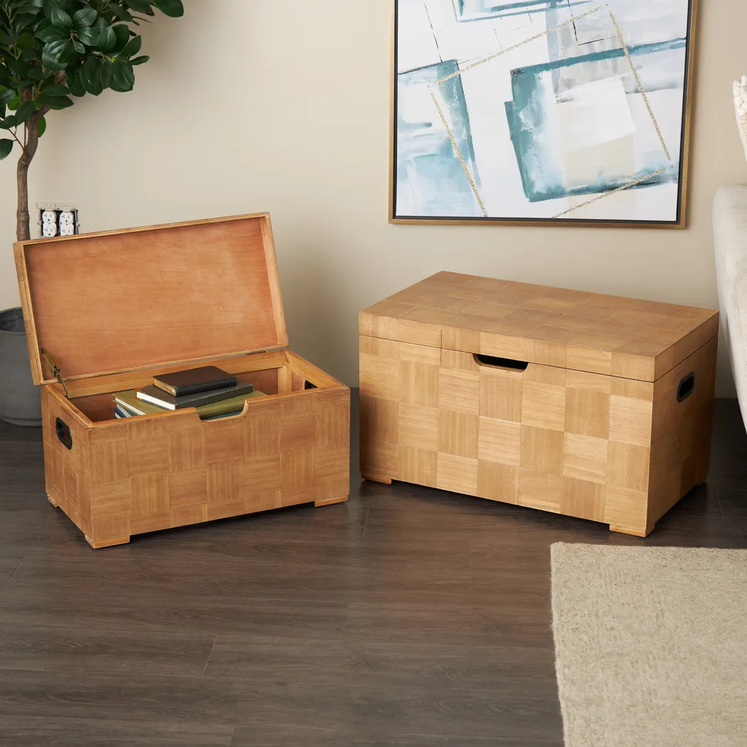 Monoli Brown Storage Trunk - Thumbnail - Image 2