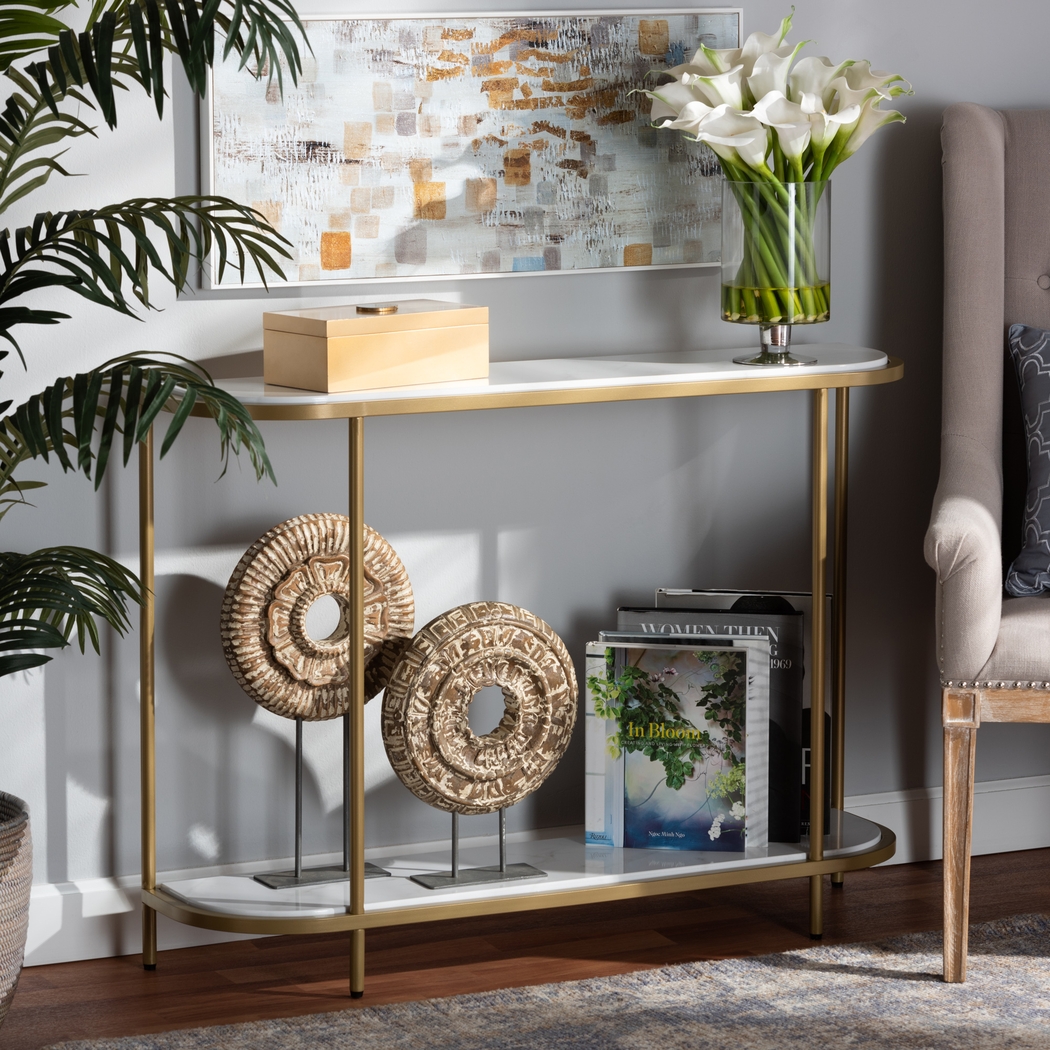 Monpano White Sofa Table - Thumbnail - Image 6