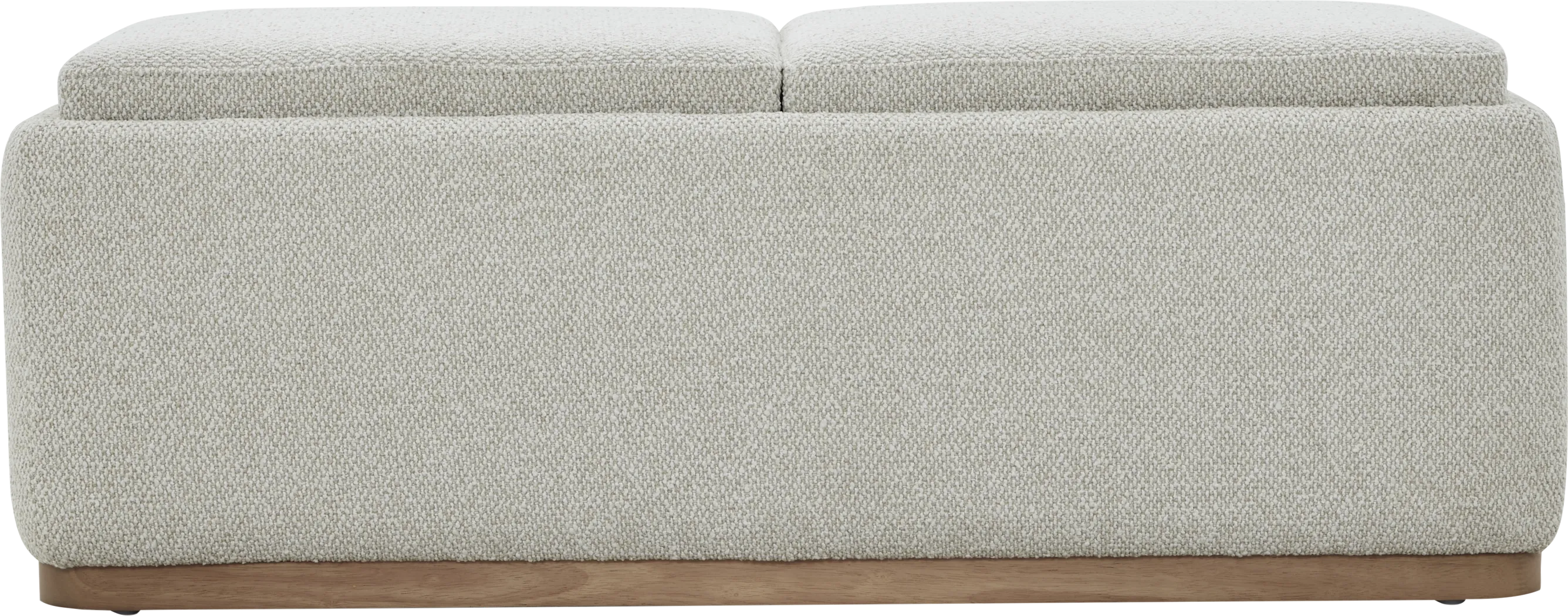 Monroe White Storage Bench - Image 2
