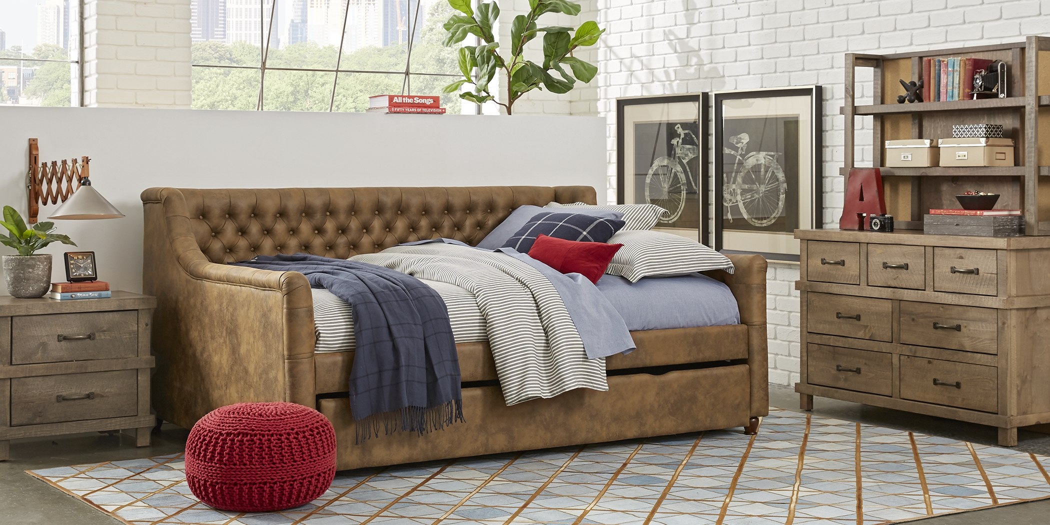 Montana Driftwood 5 Pc Full Bedroom with Brown Daybed - Thumbnail - Image 1