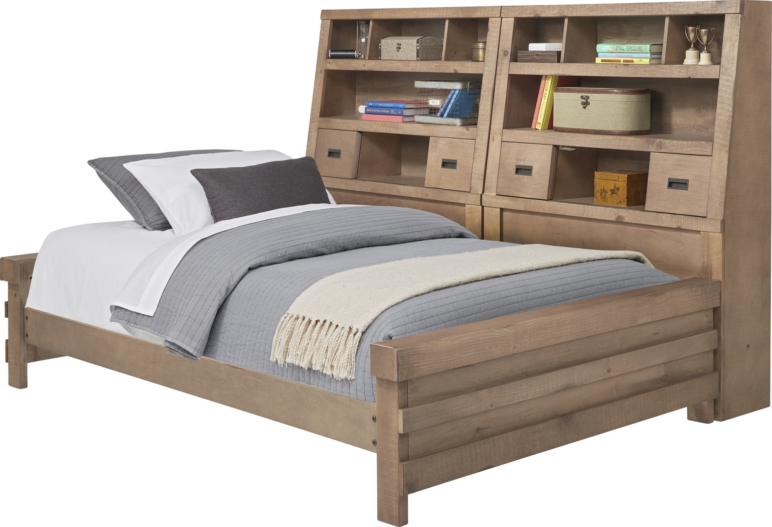 Kids Montana 2.0 Driftwood 5 Pc Full Bookcase Daybed - Thumbnail - Image 1