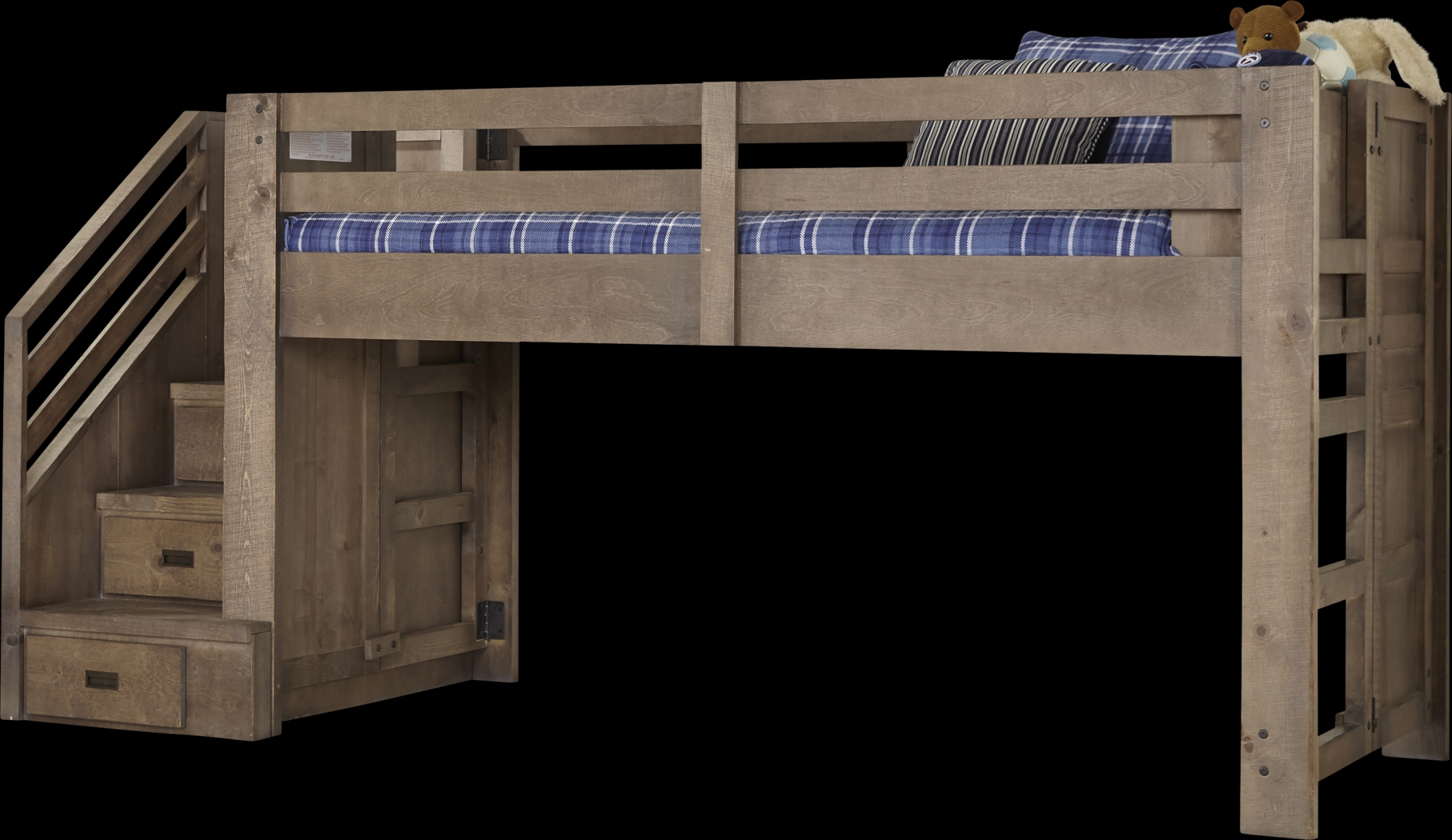 Montana Driftwood Twin Step Jr. Loft Bed - Thumbnail - Image 1