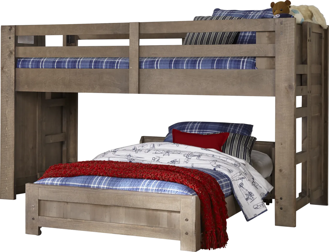 Montana Driftwood Twin/Twin Jr. Loft Bed - Thumbnail - Image 1