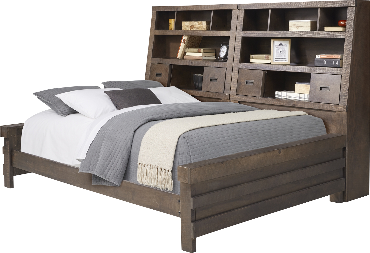 Kids Montana 2.0 Espresso 5 Pc Full Bookcase Wall Bed - Thumbnail - Image 1
