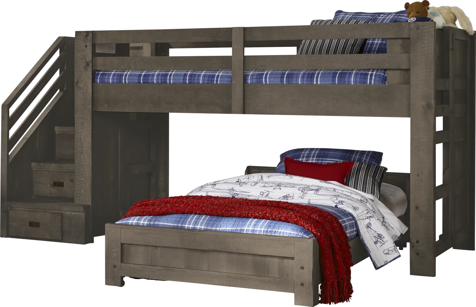 Montana Espresso Twin/Twin Step Jr. Loft Bed - Thumbnail - Image 1