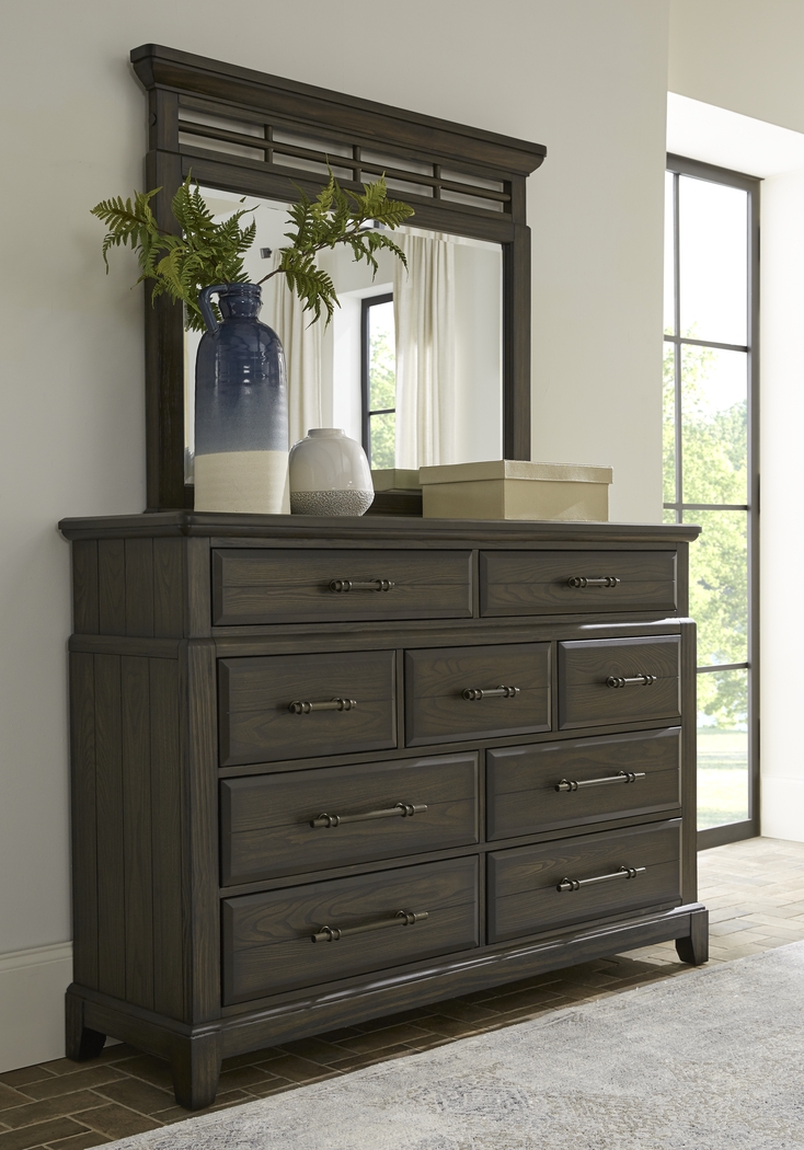 Montana Ridge Brown 5 Pc Queen Panel Bedroom - Thumbnail - Image 7