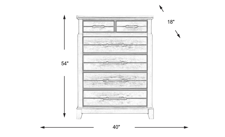 Dimension Image. Please refer to the Dimension Tab on this page for dimension details.