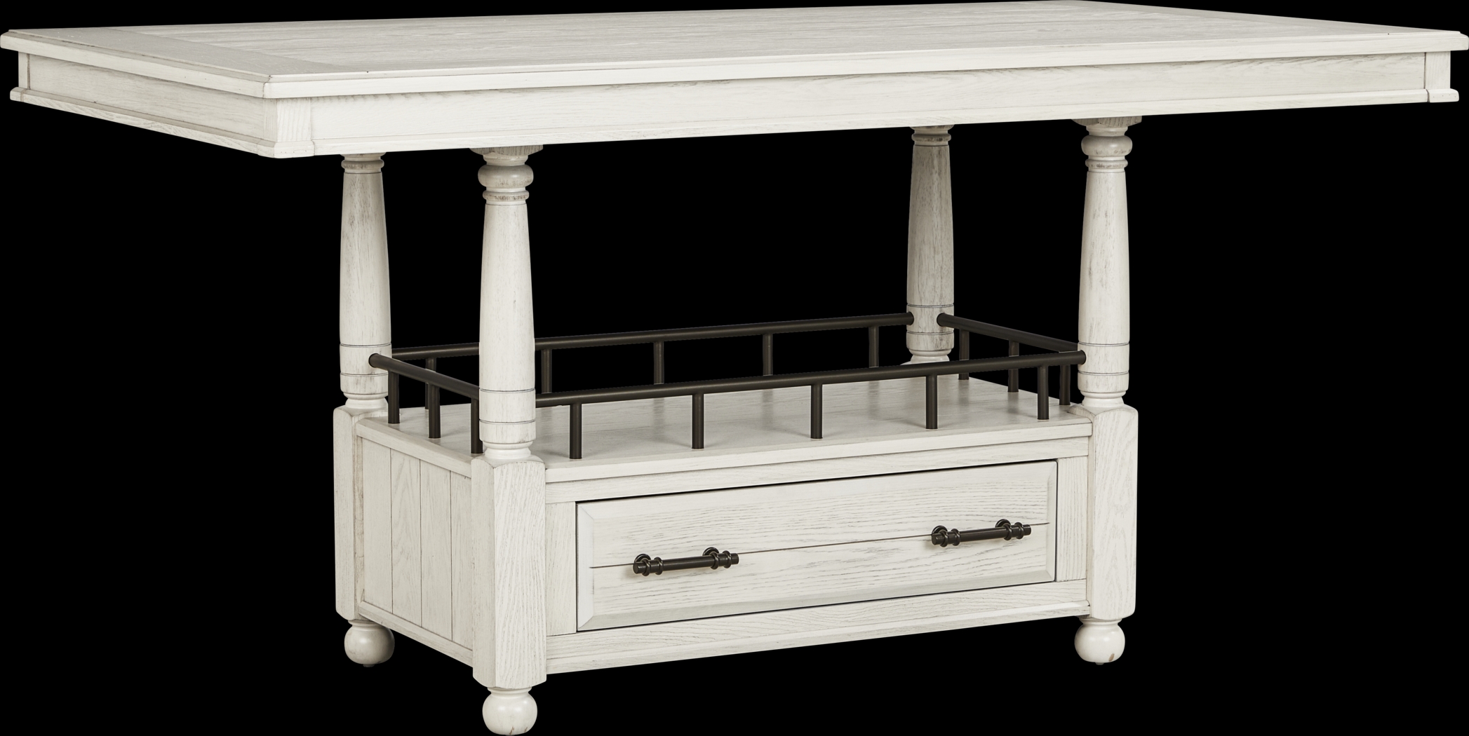Montana Ridge White Counter Height Dining Table - Thumbnail - Image 1