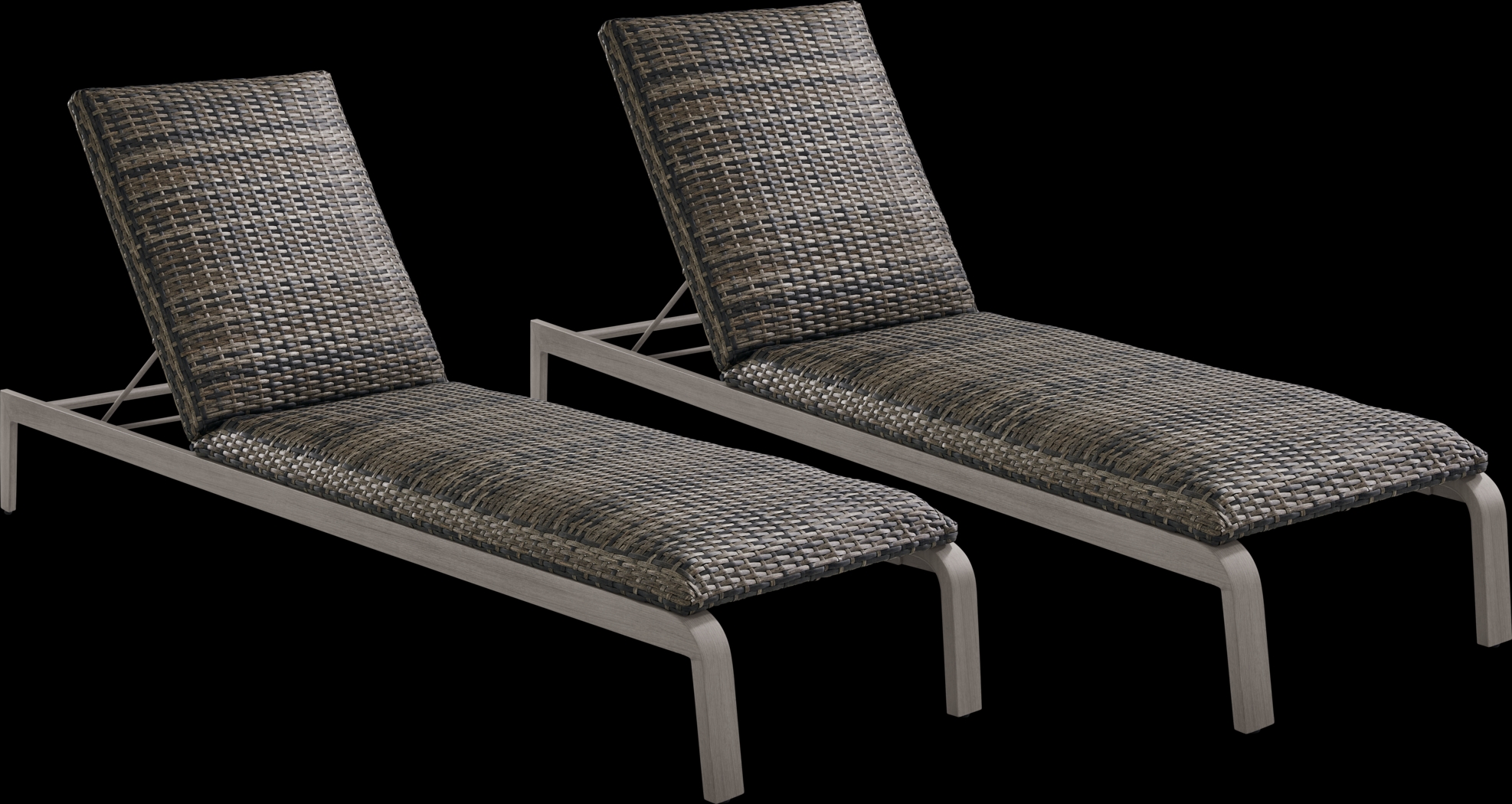 Montara Gray Outdoor Chaise, Set of 2 - Thumbnail - Image 1