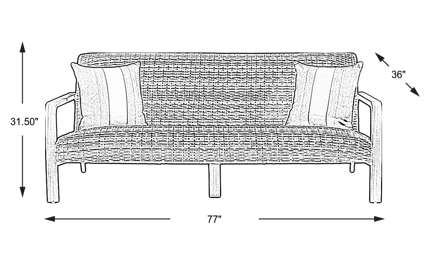 Dimension Image. Please refer to the Dimension Tab on this page for dimension details.
