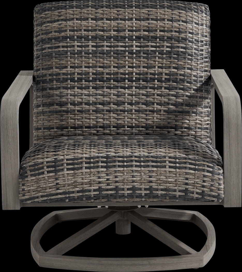 Montara Gray Outdoor Swivel Chair - Thumbnail - Image 2
