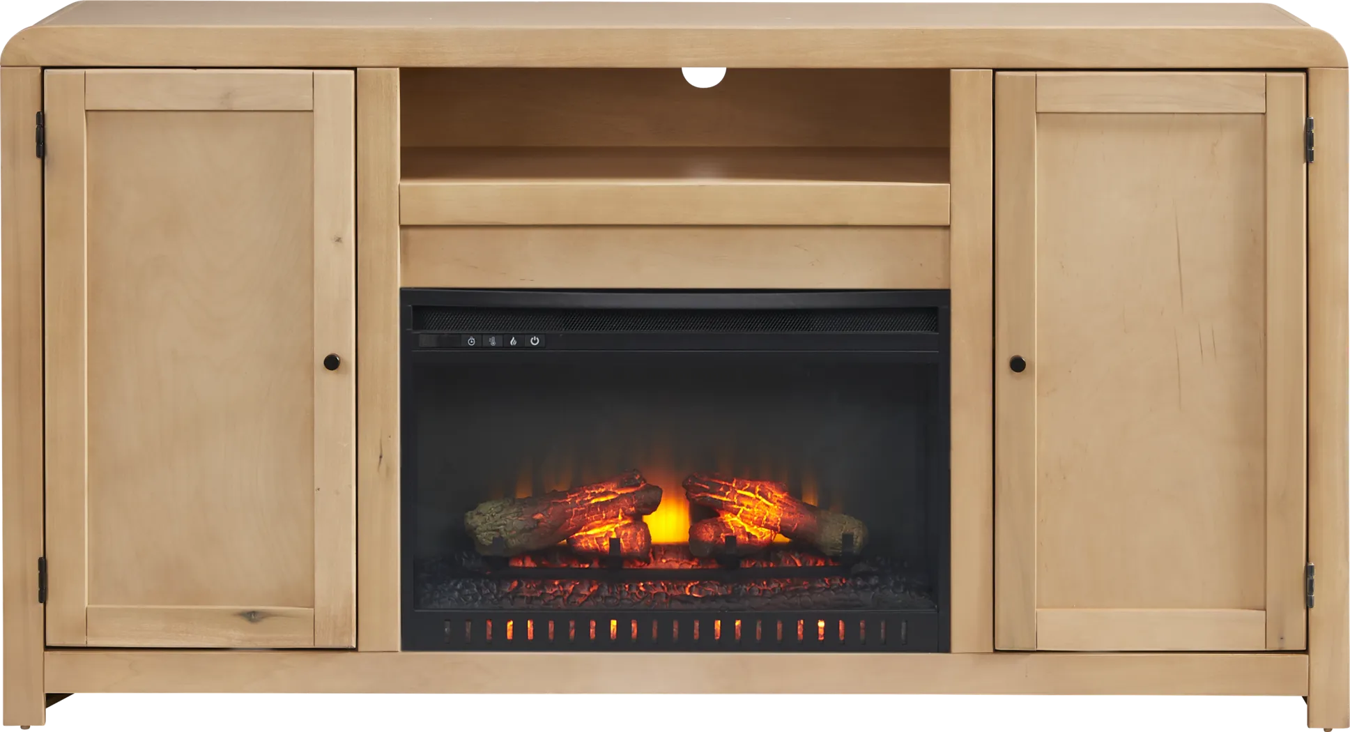 Montavilla Taffy 64 in. Console with Electric Log Fireplace - Thumbnail - Image 1