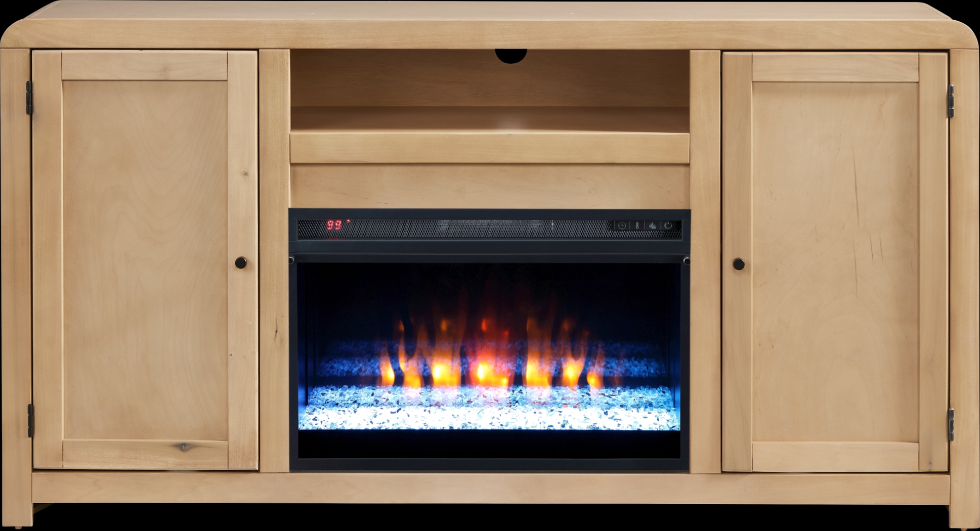 Montavilla Taffy 64 in. Console with Electric Fireplace - Thumbnail - Image 1