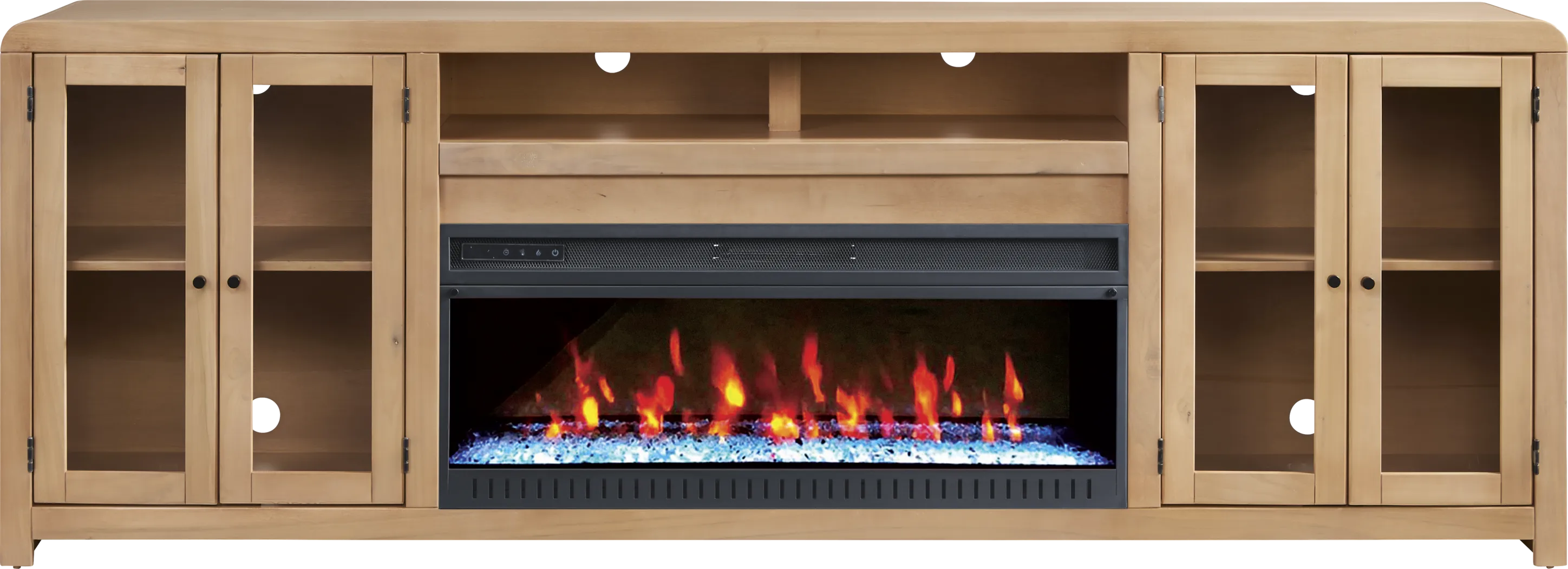 Montavilla Taffy 96 in. Console with Electric Fireplace - Thumbnail - Image 1