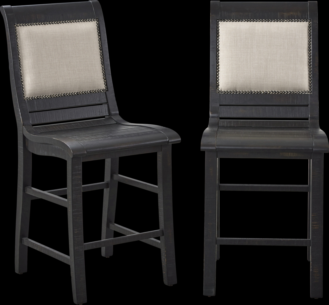 Montcalm Black Counter Height Stool, Set of 2 - Thumbnail - Image 1