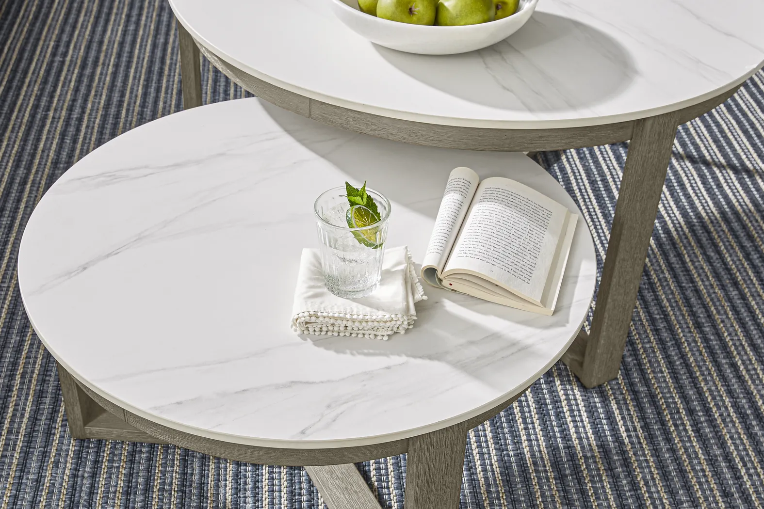 Montecello Gray 36 in. Round Cocktail Table - Image 3